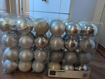 Photo of free Christmas tree decorations silvers (Lower Penwortham PR1) #1