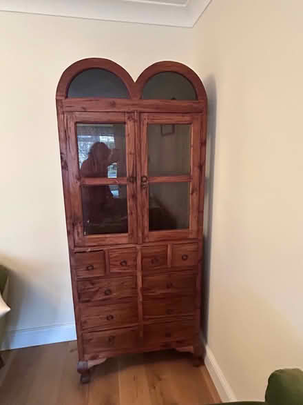 Photo of free Display cabinet in dark wood. (Potten End HP4) #1