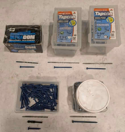 Photo of free Tapcon concrete screws and anchors (Hazeldean/Castlefrank area) #1