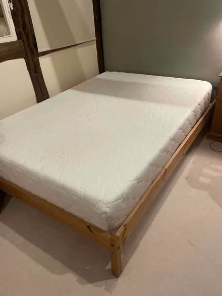 Photo of free Ikea double bed frame and bed end +/- memory foam mattress (Dutton PR3) #2