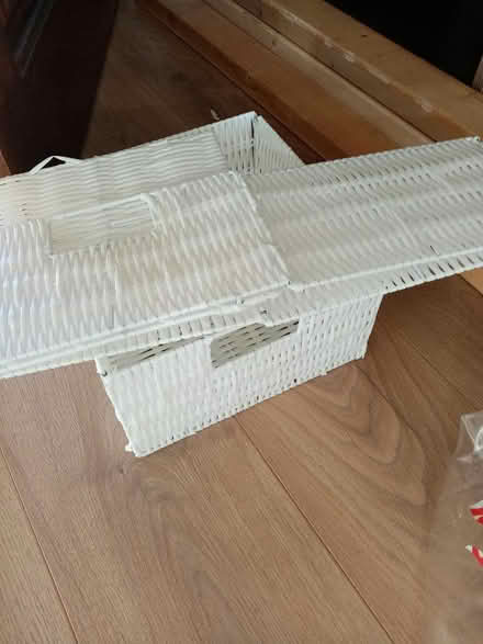 Photo of free Folding Baskets x 2 White (WA5) #2