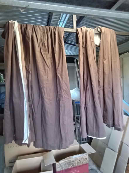 Photo of free Brown curtains x4 (Saham Toney IP25) #1