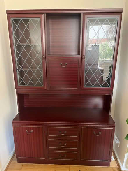 Photo of free Large wooden display cabinet (Tulse Hill, SW2) #1