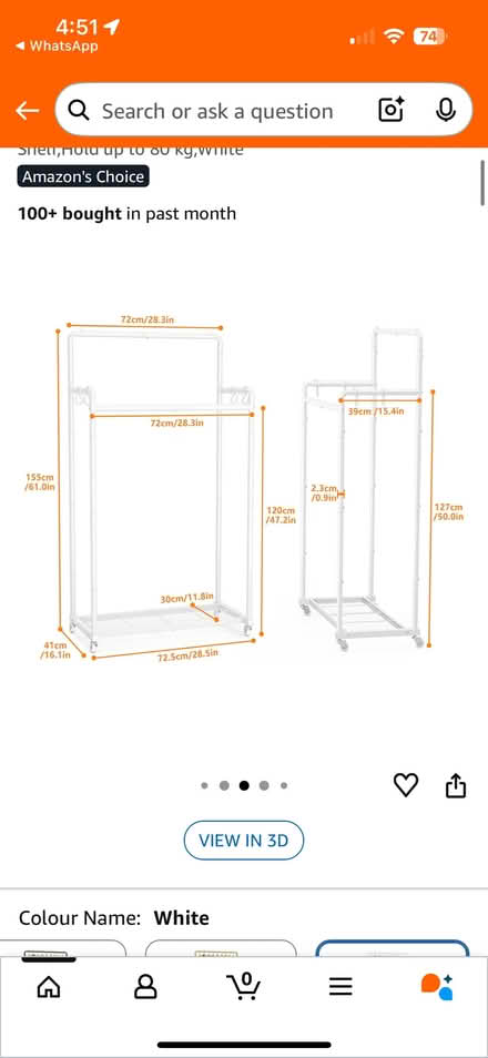 Photo of free Clothing rail - standalone (Bayswater W2) #2