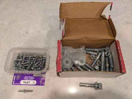 Photo of free Tapcon concrete screws and anchors (Hazeldean/Castlefrank area) #3