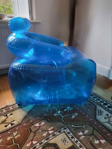 Photo of free 2x Clear blue inflatable arm chairs, adult size (Old Ditch BA5) #3