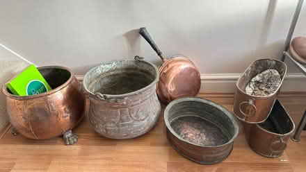 Photo of free Copper Pots, Cauldrons, Flower Pot Stands (New Malden KT3) #1