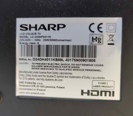 Photo of free 32" sharp TV. Not smart (Bath) #2