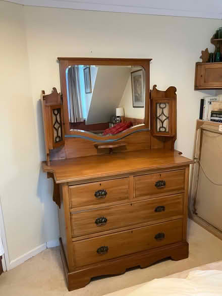 Photo of free Dressing table - old, solid wood (Salfords, Redhill, RH1) #1