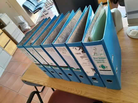Photo of free 7 x Blue Lever Arch Folders (Chadwell Heath RM6) #2