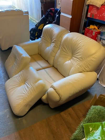 Photo of free Leather 2 seater (Stoke Hammond MK17) #3