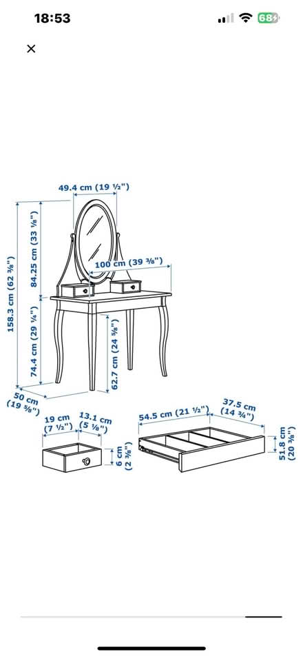 Photo of free Dressing Table with Mirror (Hall Farm Rd Woking) #2