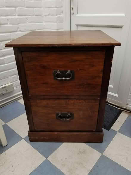 Photo of free Vintage Wooden 2-Drawer Cabinet (TW76QH, Isleworth) #1