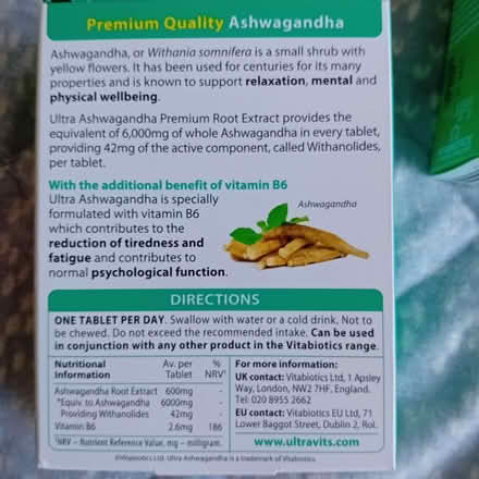 Photo of free Ashwagandha capsules (Thetford IP24) #1