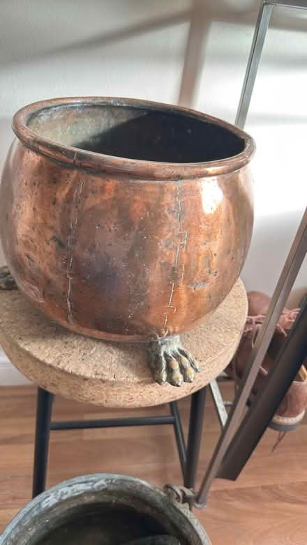 Photo of free Copper Pots, Cauldrons, Flower Pot Stands (New Malden KT3) #2