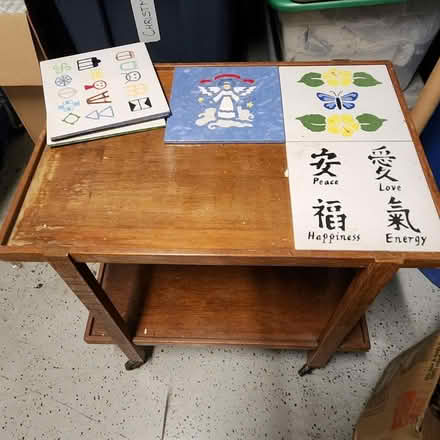 Photo of free GONE! Small rolling Table (Near the Valrico Home Depot) #1