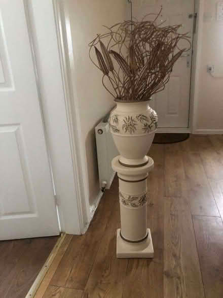 Photo of free cream and gold plant stand and lightshade (New Shildon DL4) #1