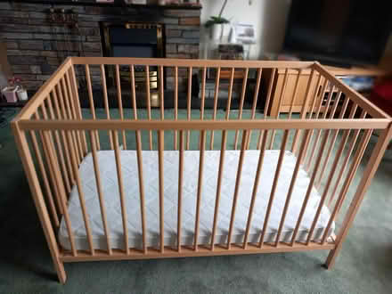 Photo of free IKEA Cot and Mattress (Lisvane CF14) #1