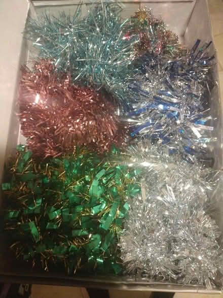 Photo of free Box of coloured tinsel (Norwich NR7) #1
