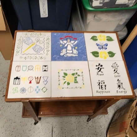 Photo of free GONE! Small rolling Table (Near the Valrico Home Depot) #3