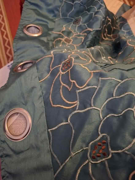 Photo of free Pair Dunhelm tourquoise lined cutains (Henley-on-Thames RG9) #2