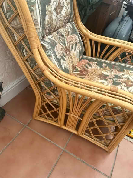 Photo of free Cane conservatory set sofa + 2 chairs (Oxenholme LA9) #4