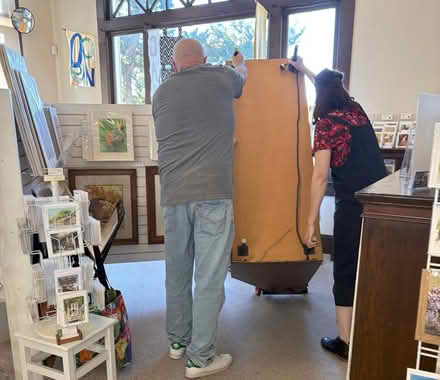 Photo of free Wood display case w/drawers & light (2155 Third Street) #2