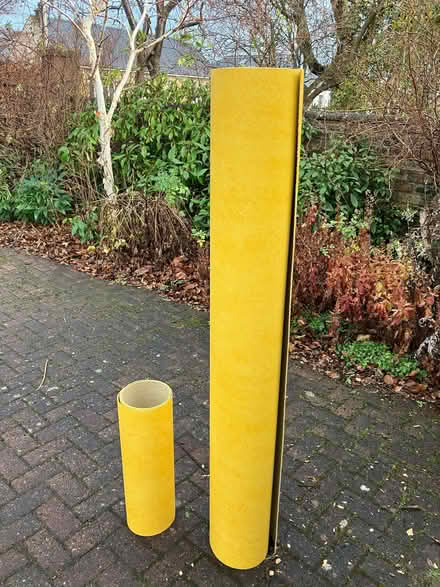 Photo of free Marmoleum flooring offcut, 2m x 1.5m, yellow/gold colour (Eskbank EH22) #1