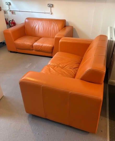 Photo of free Two 2-seater Leather Sofas (Hove BN3) #1