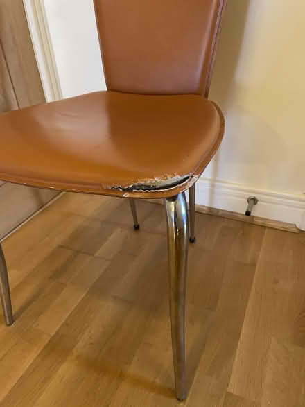 Photo of free Set of Faux Leather Dining Chairs ( x5) (Silvertown E16) #2