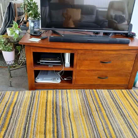 Photo of free TV unit in Mango wood 140cm x 60cm x 60cm (Lincombe Slopes TQ1) #1