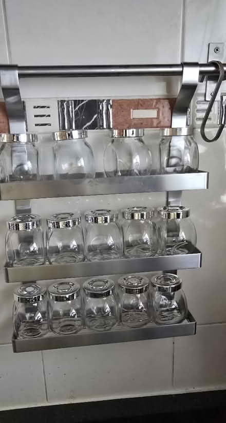 Photo of free Ikea spice jars and hanging rack (Runcorn) #1
