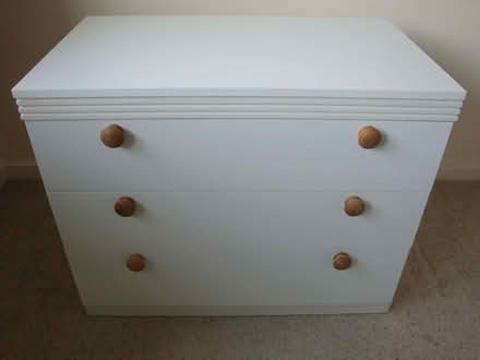 Photo of free White chest of 3 drawers (Streetly, Sutton Coldfield B74) #1