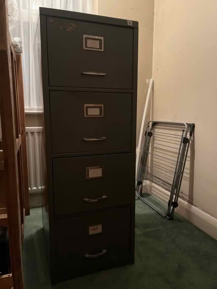 Photo of free Old Four-Drawer Grey Metal Filing Cabinet (CT2) #2