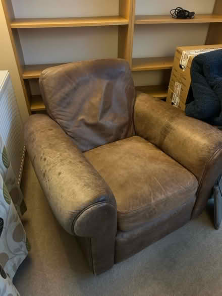 Photo of free Leather armchair (Banstead) #2