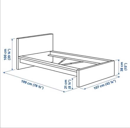 Photo of free IKEA single bed frame Malm white (G41 4JD) #2