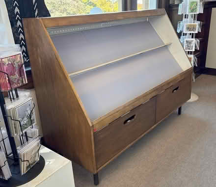 Photo of free Wood display case w/drawers & light (2155 Third Street) #1