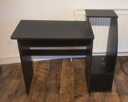 Photo of free Black Desk – 80x85x40 cm – Practical, Compact & Includes Mat (Linlithgow EH49) #1
