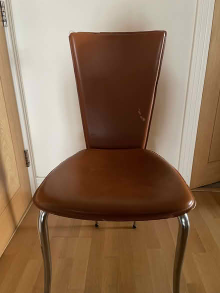 Photo of free Set of Faux Leather Dining Chairs ( x5) (Silvertown E16) #1