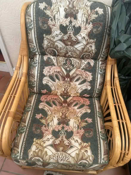 Photo of free Cane conservatory set sofa + 2 chairs (Oxenholme LA9) #3