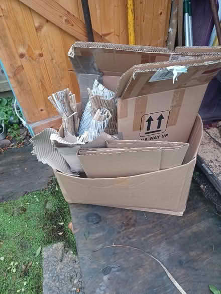 Photo of free Cardboard boxx2 and shredded card for packing (St George BS5) #1