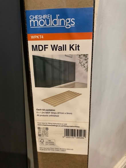 Photo of free 1 box Cheshire Mouldings MDF Wall Kit WPKT4 (Chapeltown LS7) #1