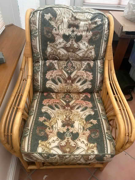 Photo of free Cane conservatory set sofa + 2 chairs (Oxenholme LA9) #2