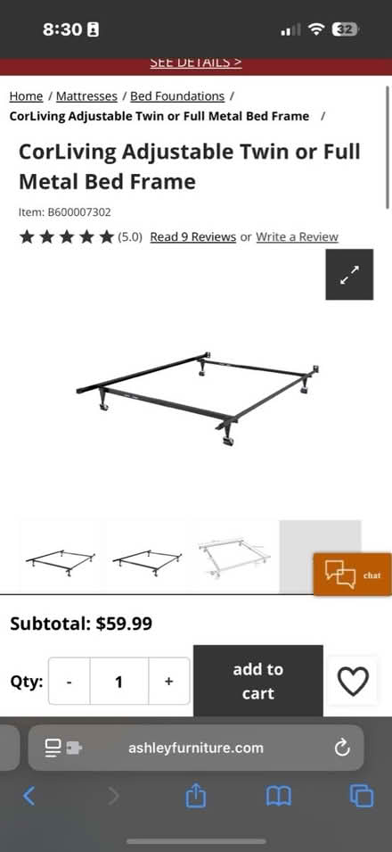 Photo of free Full size Metal Bed Frame (Glen burnie) #2