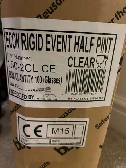 Photo of free Reusable plastic 1/2 pint glasses (Bath and within 10 miles) #1