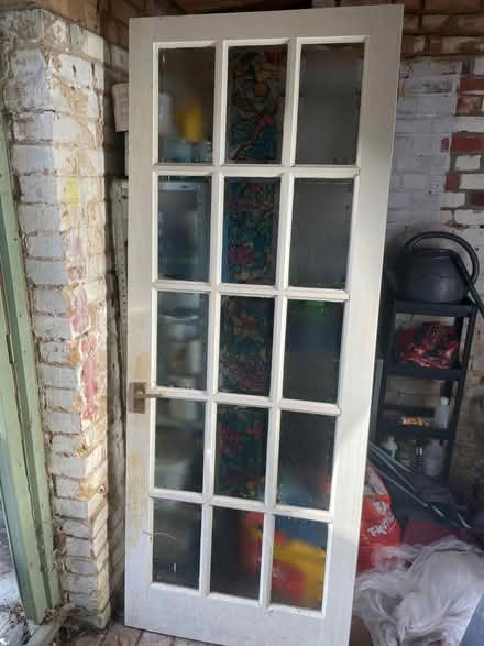Photo of free Wooden door with glass panels (Battle RG30) #1
