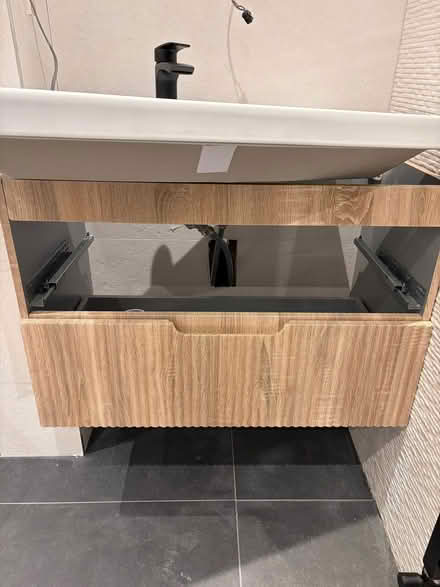 Photo of free Bathroom sink and floating cabinet (New Greens AL3) #2
