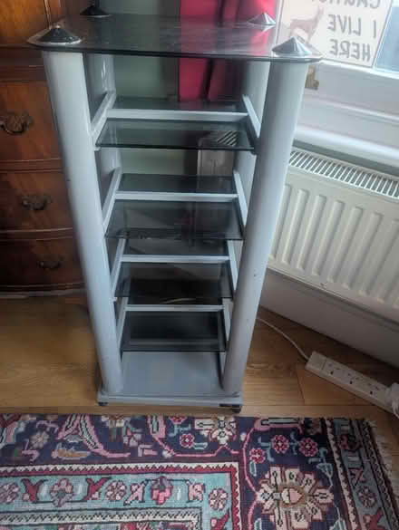 Photo of free Glass and metal rotating shelves (Neasden NW10) #1