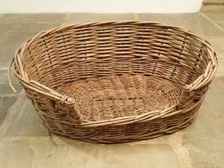 Photo of free Wicker dog basket (Newbiggin on Lune CA17) #1