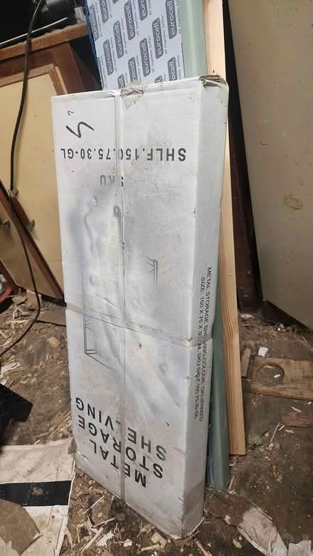 Photo of free Metal frame two tier shelf unit (Stroud, Merrywalks GL5) #2